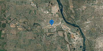 Satellite map of Mandan
