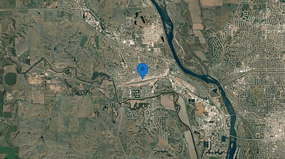 Satellite map of Mandan